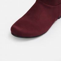 Bordo Süet Dizüstü Binici Kadın Çizme
