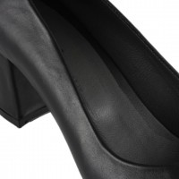 Stiletto Kalın Topuklu Hakiki Deri Siyah