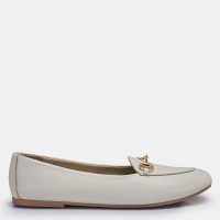Loafer Ayakkabı Bej Hakiki Deri