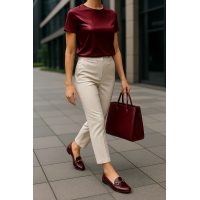 Ayakkabı Babet  Bordo Rugan