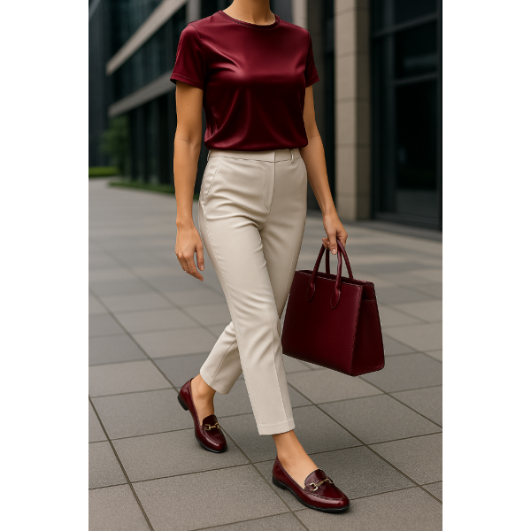 Ayakkabı Babet  Bordo Rugan