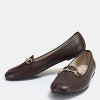 Loafer Kahverengi Hakiki Deri Zincirli