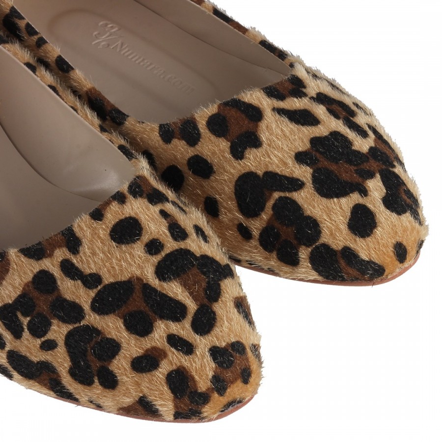 Leopar Babet Ayakkabı Sivri Model