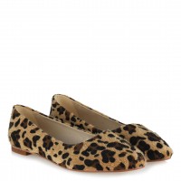 Leopar Babet Ayakkabı Sivri Model