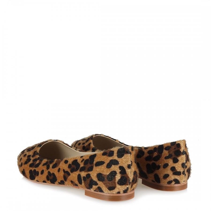 Leopar Babet Ayakkabı Sivri Model