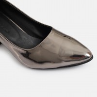 Stiletto Topuklu Ayakkabı Kalın Topuklu Füme Ayna