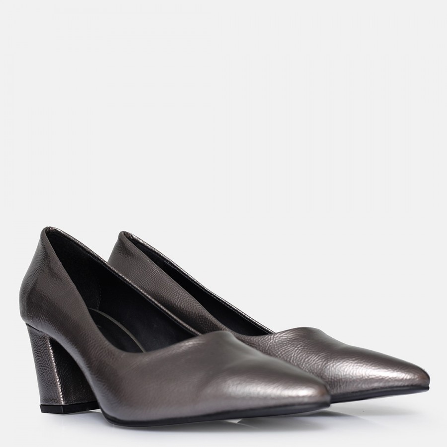 Stiletto Topuklu Ayakkabı Platin Rengi