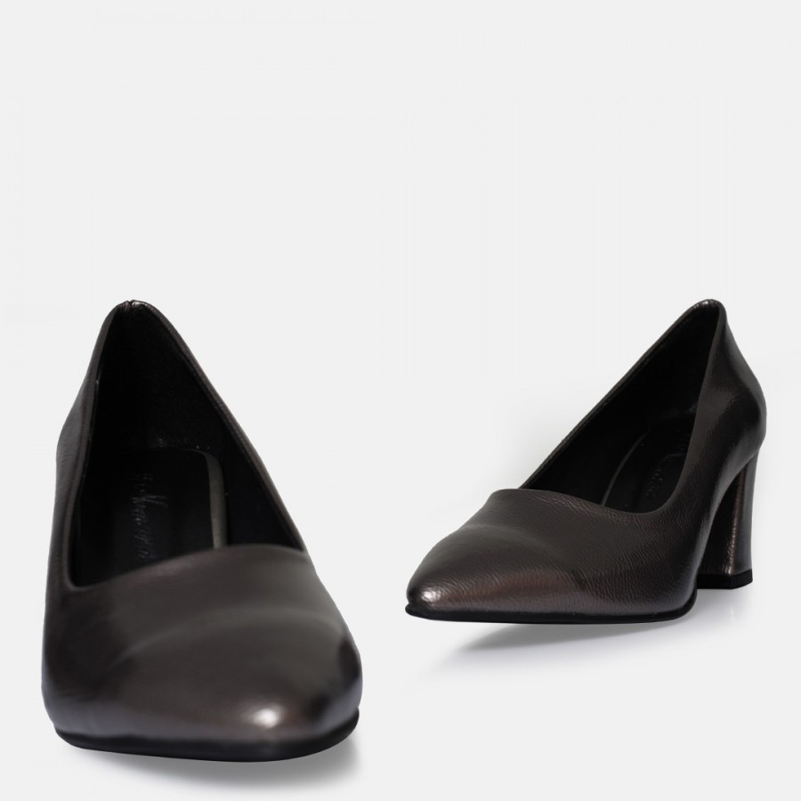 Stiletto Topuklu Ayakkabı Platin Rengi