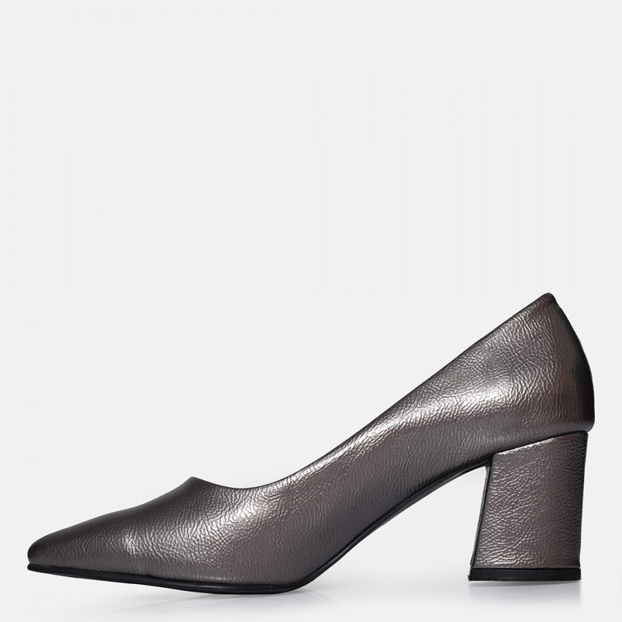 Stiletto Topuklu Ayakkabı Platin Rengi