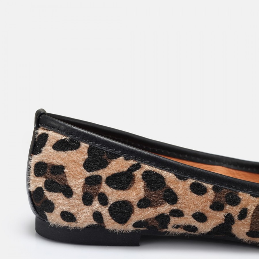 Düz Ayakkabı Babet Leopar Desen