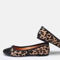 Düz Ayakkabı Babet Leopar Desen