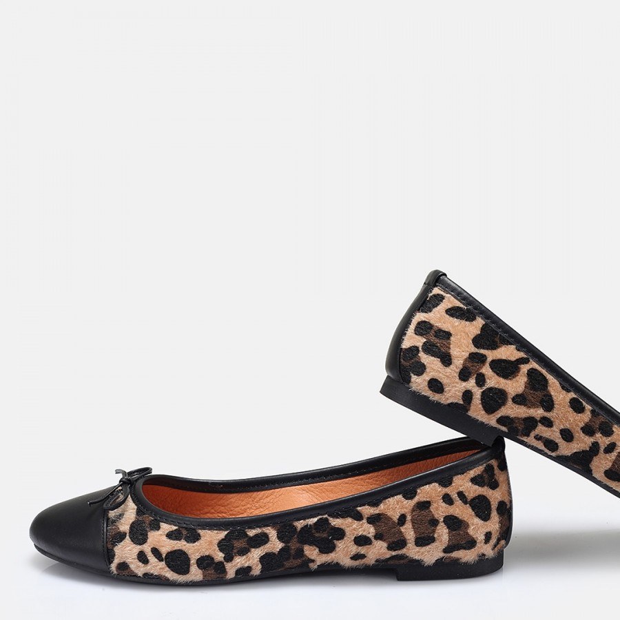 Düz Ayakkabı Babet Leopar Desen