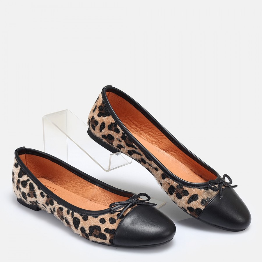 Düz Ayakkabı Babet Leopar Desen