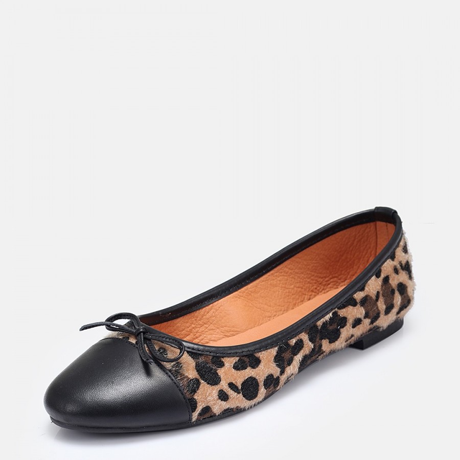 Düz Ayakkabı Babet Leopar Desen