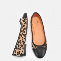 Düz Ayakkabı Babet Leopar Desen