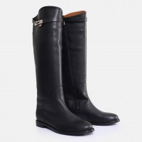 Siyah Binici Çizme Kemerli