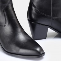 Topuklu Çizme Siyah Kovboy Model