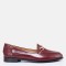 Bordo Crocodile Hakiki Deri Zincirli Loafer Ayakkabı