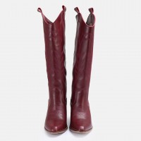 Bordo Kovboy Model Çizme