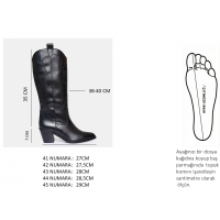Siyah Kovboy Model Çizme