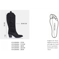 Siyah Kovboy Model Çizme