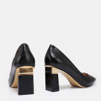 Stiletto Siyah Rugan Topuklu Ayakkabı