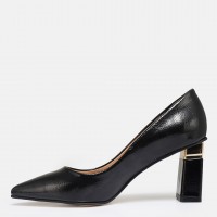 Stiletto Siyah Rugan Topuklu Ayakkabı