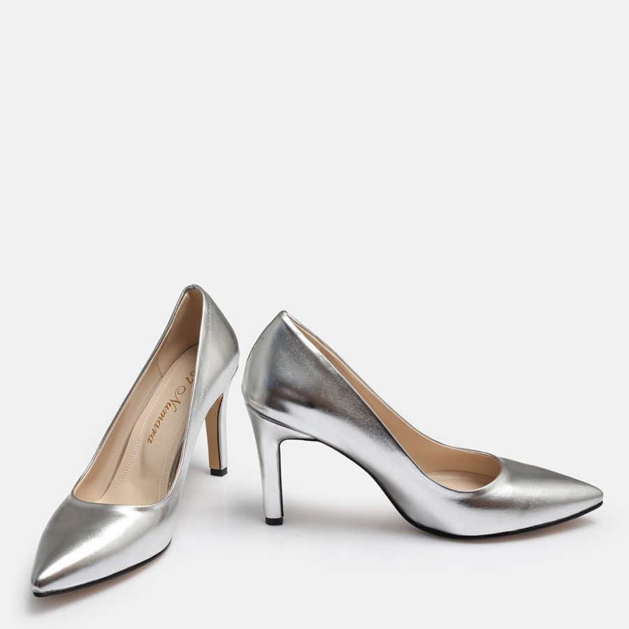 Lame Stiletto Topuklu Ayakkabı