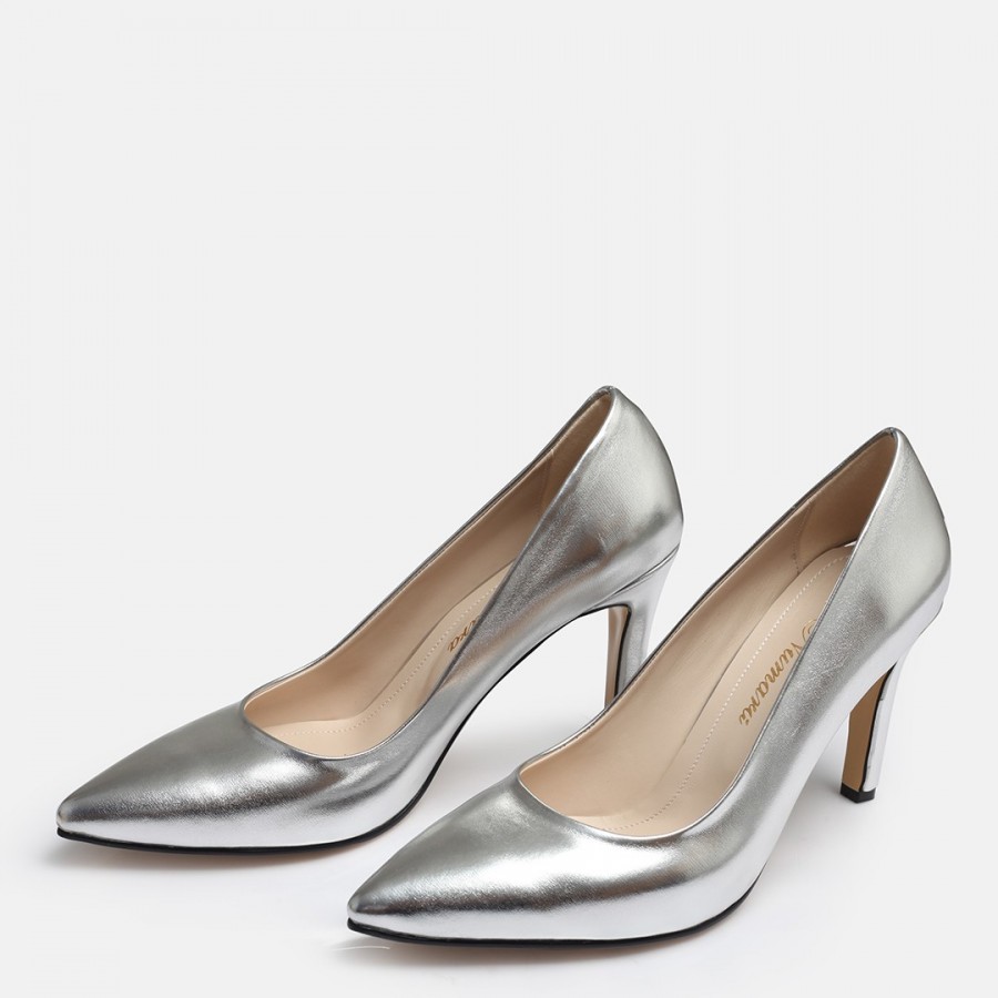 Lame Stiletto Topuklu Ayakkabı