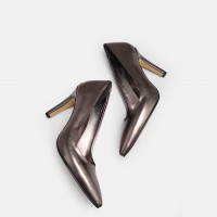 Platin Stiletto Topuklu Ayakkabı