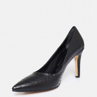 Stiletto Topuklu Ayakkabı Siyah Crocodile