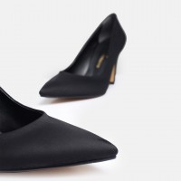 Siyah Süet Stiletto Topuklu Ayakkabı
