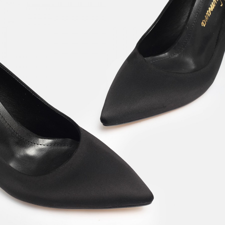 Siyah Süet Stiletto Topuklu Ayakkabı