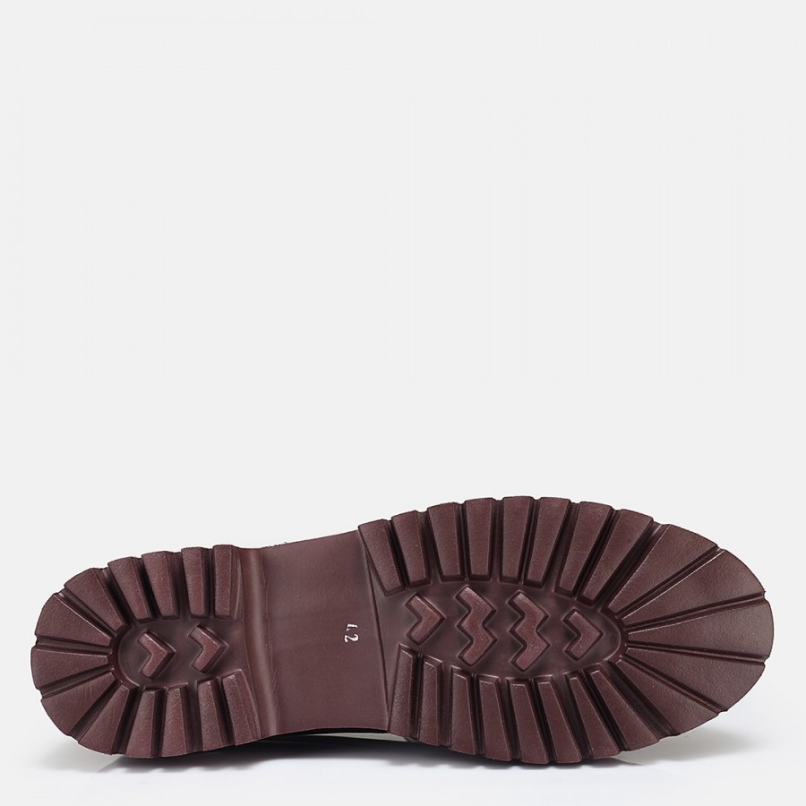Kalın Tabanlı Loafer Ayakkabı Bordo
