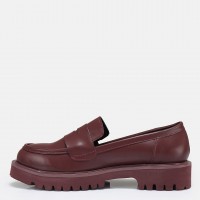 Kalın Tabanlı Loafer Ayakkabı Bordo