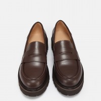 Kalın Tabanlı Loafer Ayakkabı Kahverengi