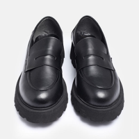 Kalın Tabanlı Loafer Ayakkabı Siyah