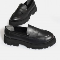 Kalın Tabanlı Loafer Ayakkabı Siyah
