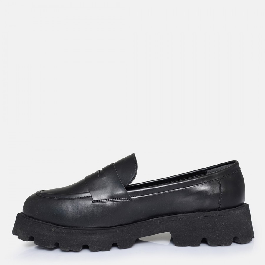 Kalın Tabanlı Loafer Ayakkabı Siyah