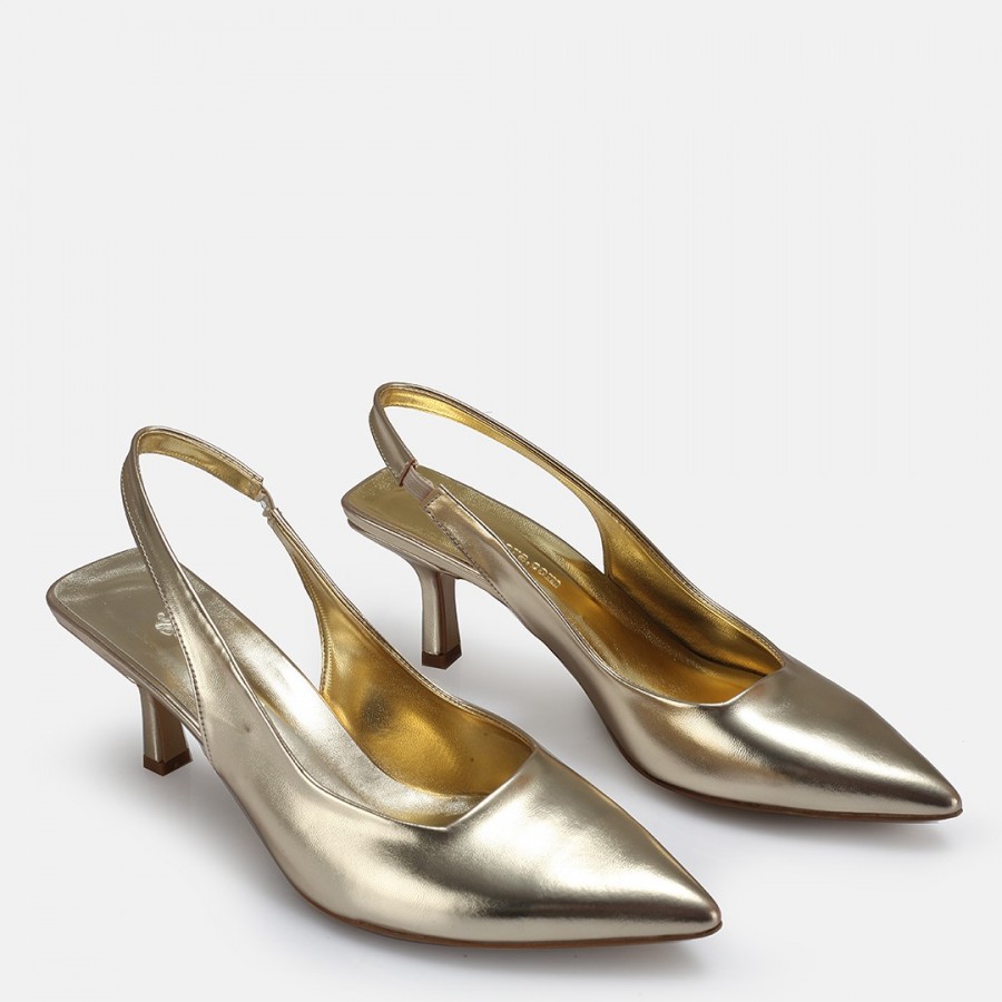 Altın Arkası Açık Stiletto