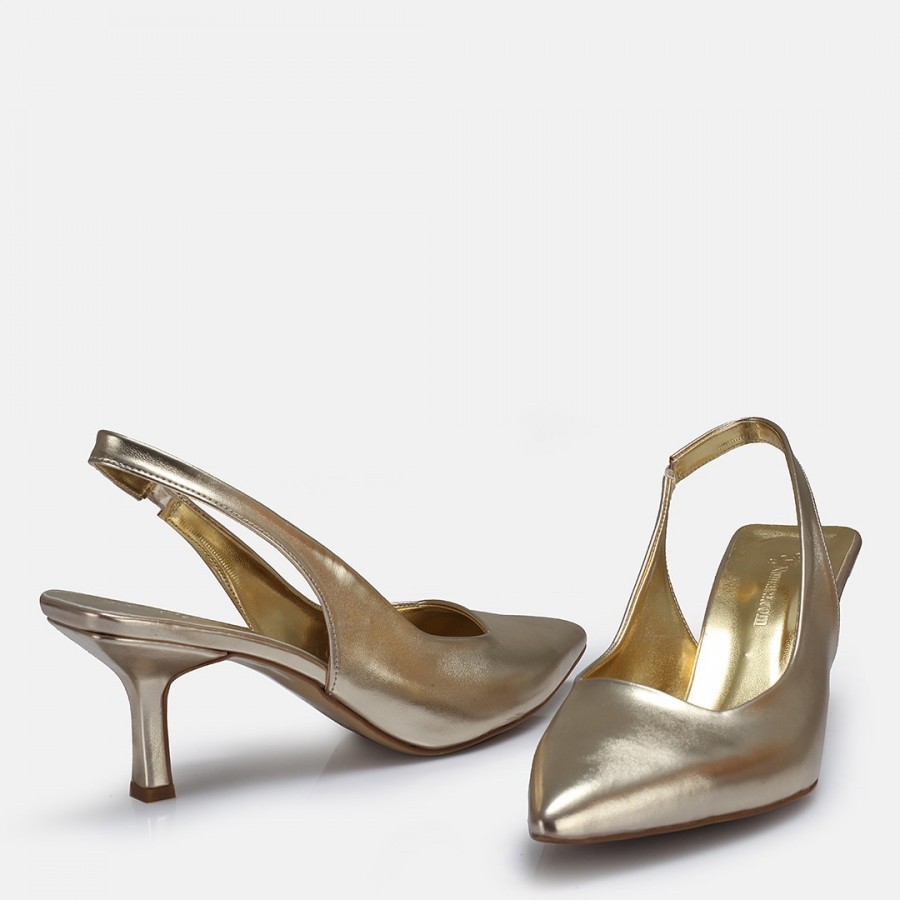 Altın Arkası Açık Stiletto