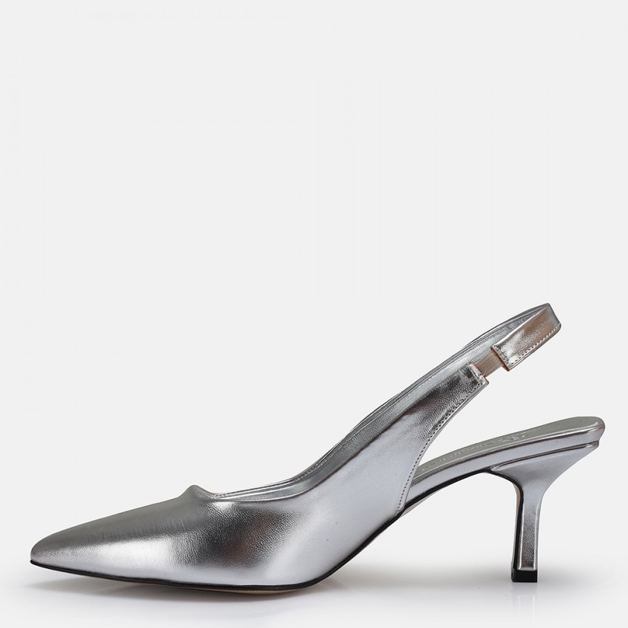 Gümüş Arkası Açık Stiletto