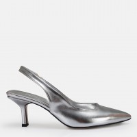 Gümüş Arkası Açık Stiletto