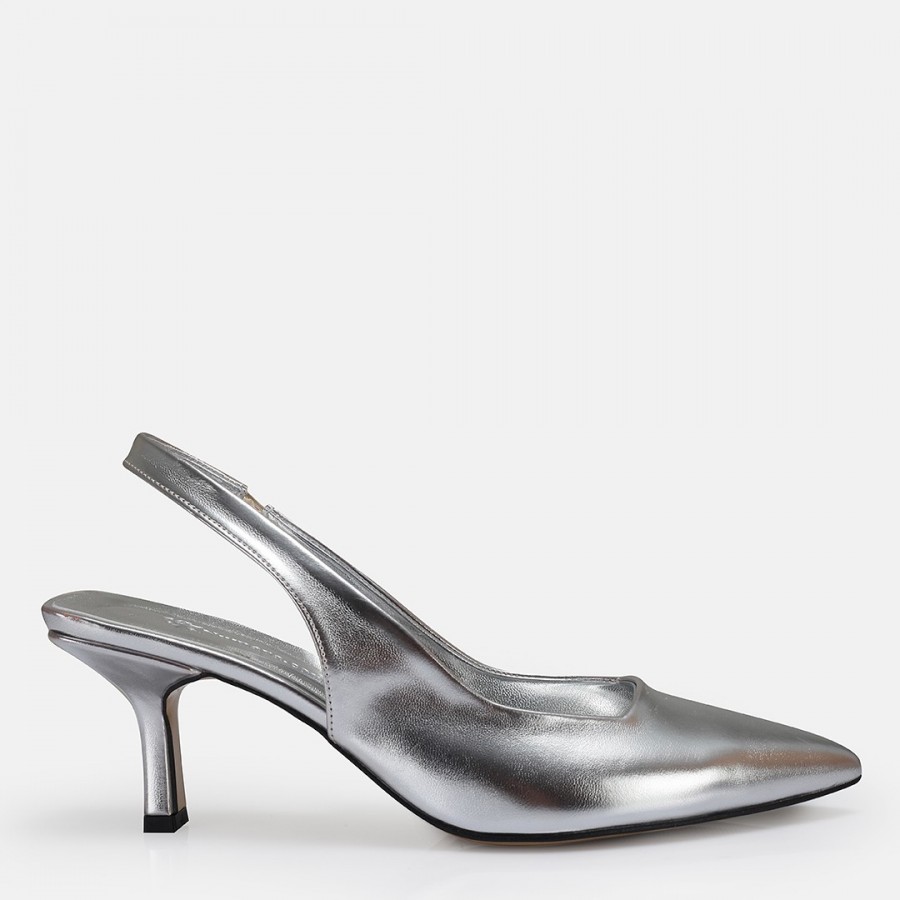 Gümüş Arkası Açık Stiletto