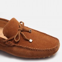 Hakiki Deri Süet Loafer Ayakkabı Taba