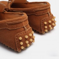 Hakiki Deri Süet Loafer Ayakkabı Taba