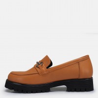 Camel Loafer Ayakkabı Tokalı Hakiki Deri