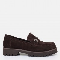 Kahverengi Loafer Ayakkabı Tokalı Hakiki Deri
