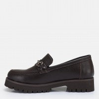 Loafer Ayakkabı Tokalı Kahverengi Hakiki Deri