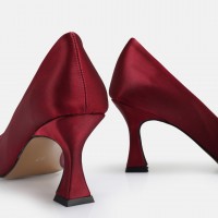 Bordo Saten Stiletto